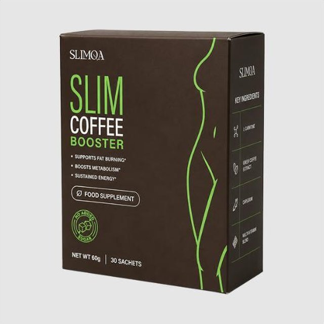 Boîte de Slimqa Slim Coffee Booster, mélange de café naturel en 30 sachets